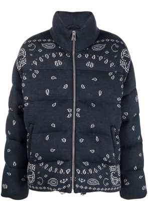 Alanui printed padded jacket - Blue