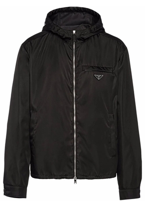 Prada Re-Nylon hooded blouson jacket - Black
