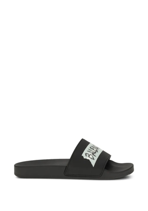 Balenciaga logo pool slide - Black