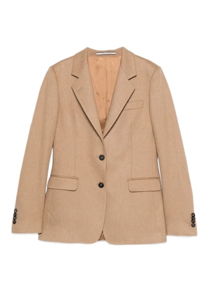 Tagliatore camel-hair single-breasted blazer - Brown