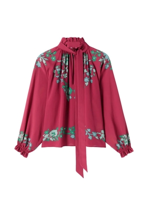 La DoubleJ Cerere floral ruffled blouse - Red