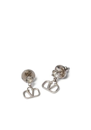 Valentino Garavani VLogo Signature drop earrings - Silver