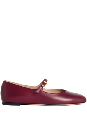 Bally buckle-strap leather ballet flats - Red