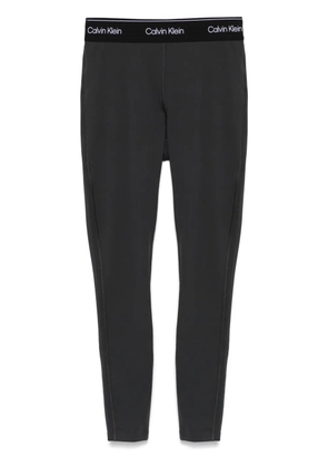 Calvin Klein logo-waistband performance leggings - Black