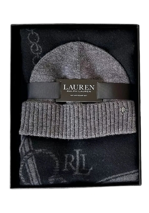 Lauren Ralph Lauren logo-detail scarf (set of two) - Grey