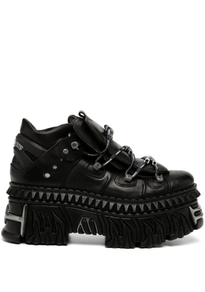 VETEMENTS x New Rock leather sneakers - Black
