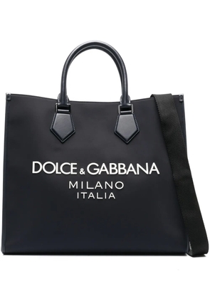 Dolce & Gabbana logo-appliqué tote bag - Blue