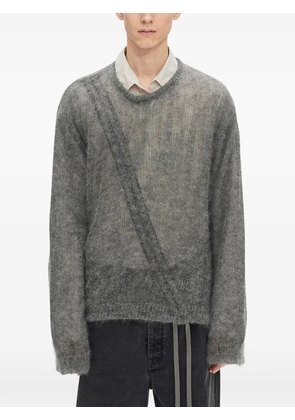 Ann Demeulemeester drawstring mohair-silk sweater - Grey