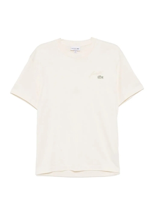 Lacoste embroidered-logo cotton T-shirt - Neutrals