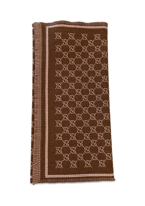 Gucci GG pattern scarf - Brown
