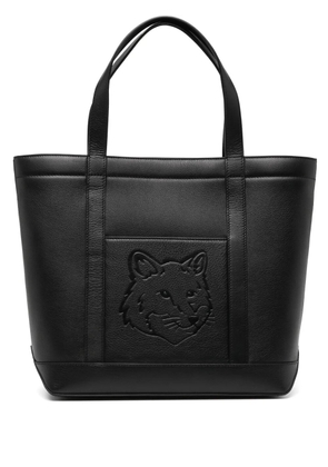 Maison Kitsuné medium fox head tote bag - Black
