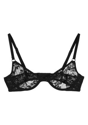 Fleur Du Mal Le Stretch lace demi bra - Black