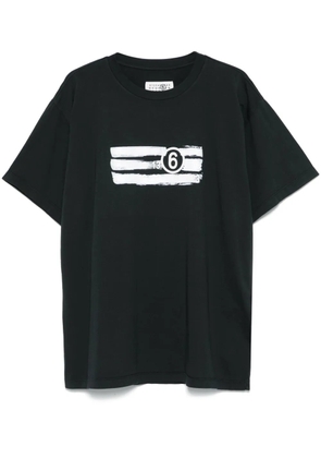 MM6 Maison Margiela numbers-print T-shirt - Black