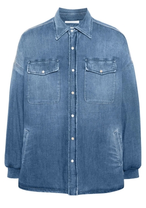 Alexander McQueen Seal-embroidered denim jacket - Blue