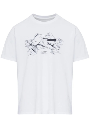 MM6 Maison Margiela illustration-print T-shirt - White