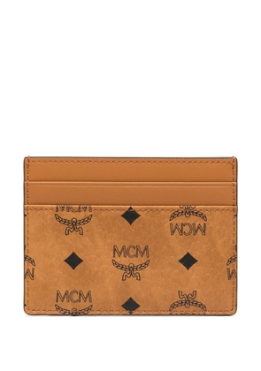 MCM mini Aren Visetos cardholder - Brown