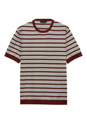 Prada striped cotton T-shirt - Red