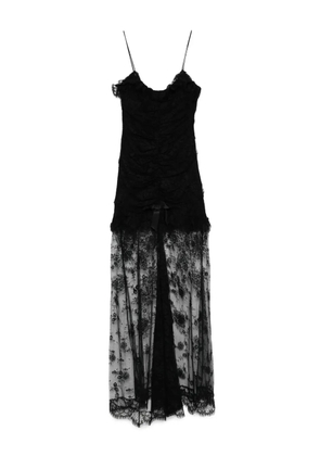 Alessandra Rich lace ruched dress - Black