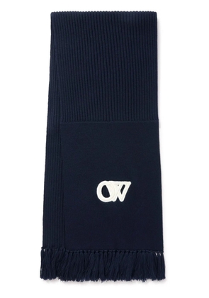 Off-White OW-motif wool scarf - Black
