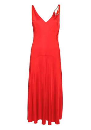 Lanvin appliqué-detail midi dress - Red