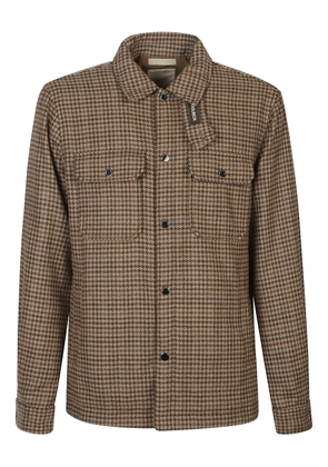 Woolrich Alaskan houndstooth pattern jacket - Brown