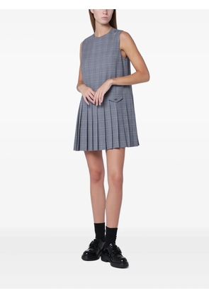 Maison Kitsuné check pleated mini dress - Grey
