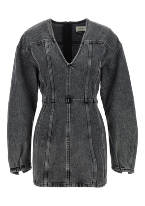 Haikure V-neck denim mini dress - Grey