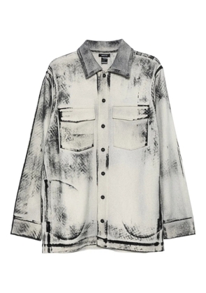 Avant Toi abstract-print shirt - Grey