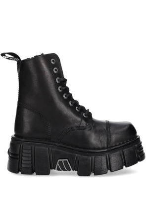 NEW ROCK lace-up chunky-sole boots - Black