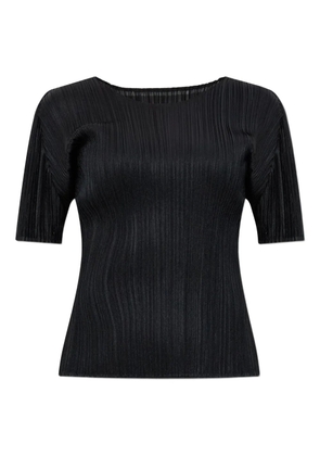 Pleats Please Issey Miyake pleated T-shirt - Black