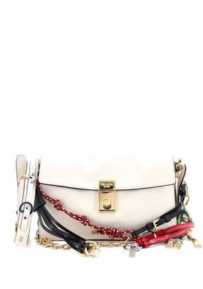 Prada Pre-Owned Charms Soft Sound Bag Leather Small crossbody bag - White