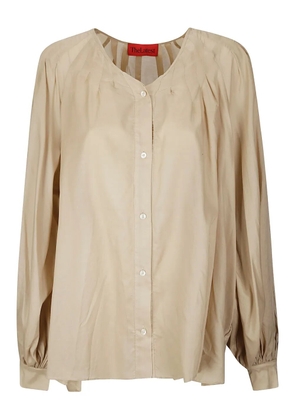 THELATEST collarless shirt - Neutrals
