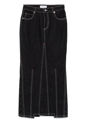 Marine Serre Crescent-Moon maxi skirt - Black