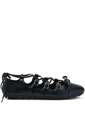 Simone Rocha Ghillie ballerina shoes - Black