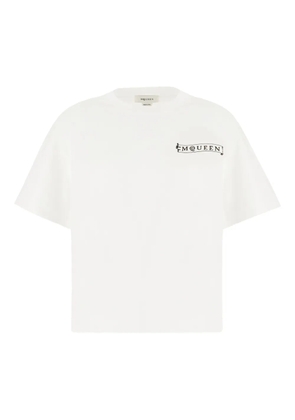 Alexander McQueen banner logo-print T-shirt - White