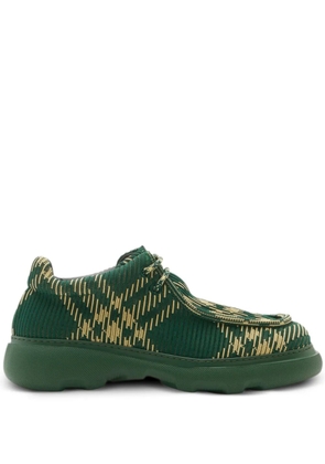 Burberry EKD check-print derby shoes - Green