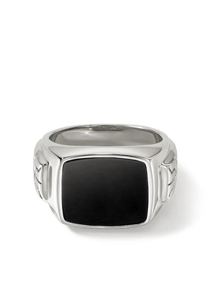 John Hardy sterling silver black onyx signet ring