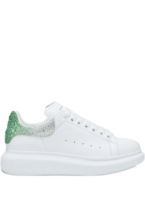 Alexander McQueen Oversized embellished lace-up sneakers - White