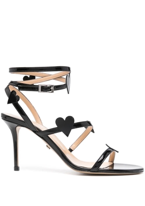 MACH & MACH 75mm Petit Coeur sandals - Black