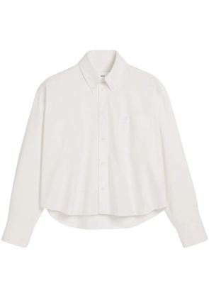 AMI Paris cotton cropped shirt - White