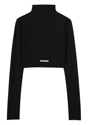 BARROW long-sleeve cropped top - Black