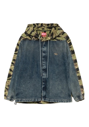 Diesel camouflage-panel denim jacket - Blue