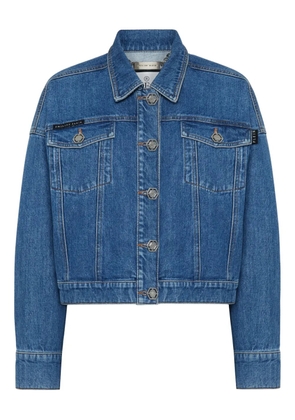 Philipp Plein Crystal Fringes denim jacket - Blue