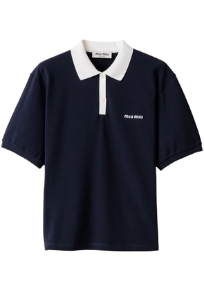 Miu Miu Cotton piqué polo shirt - Blue