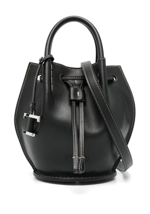 Tod's mini logo-charm bucket bag - Black