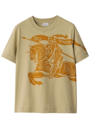 Burberry Equestrian Knight-print crew-neck T-shirt - Neutrals