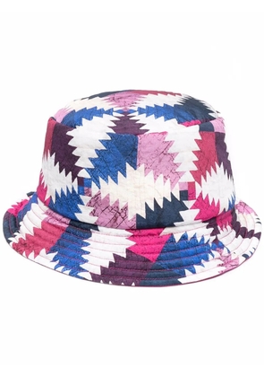 MARANT colour block-print bucket hat - Pink