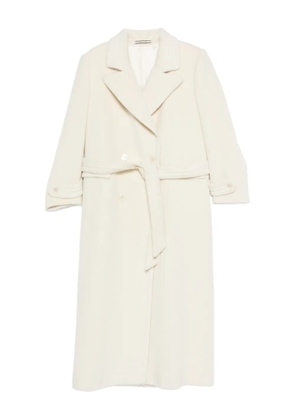 Tagliatore Julia belted double-breasted coat - White