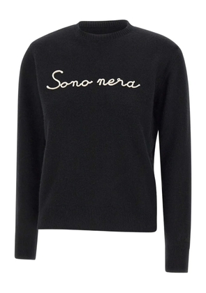 MC2 Saint Barth embroidered crew neck knitted top - Black