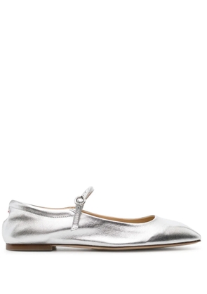 Aeyde Aline Babies metallic ballerina shoes - Silver